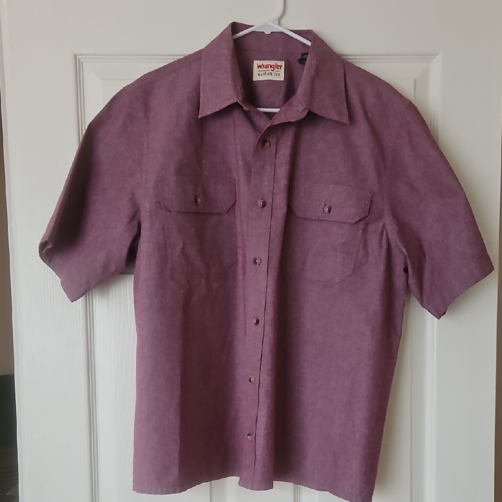 Wrangler Purple Casual Button Down Shirt